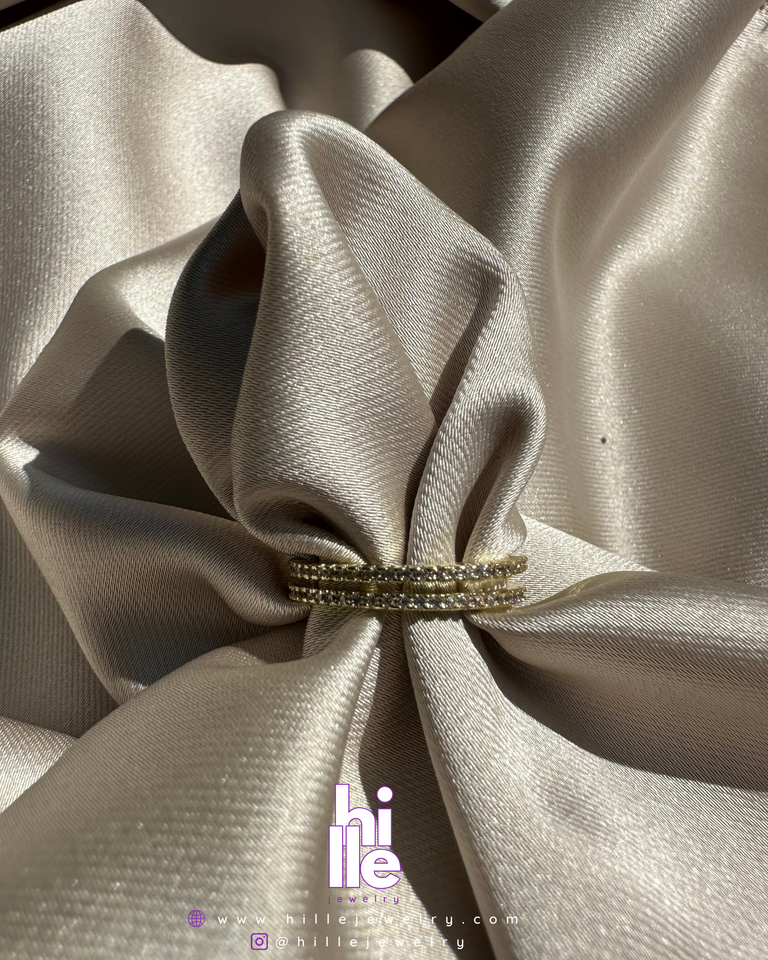 Zirkon Taşlı Gold Yüzük