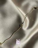 Taş Detaylı İnce Altın Bileklik